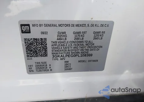 2023 GMC Terrain Fwd Slt from USA, damaged, VIN 3GKALPEG0PL108369